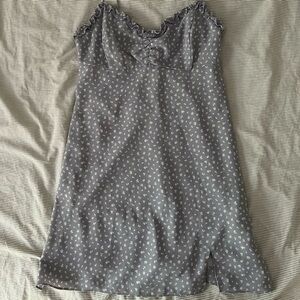 OAK + FORT Lilac Gray Cream Mini Dress